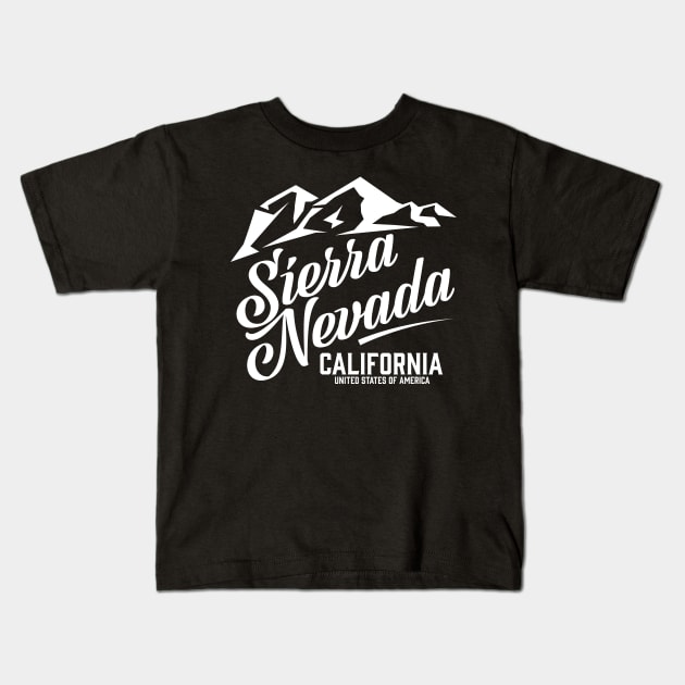 Sierra Nevada California USA Kids T-Shirt by nickemporium1